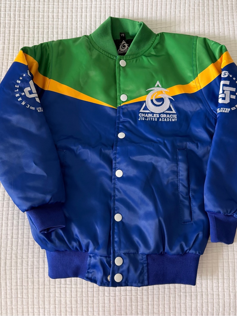 Kids' Blue & Green Puffer Jacket